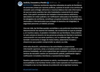 JEP alertó sobre traslados “arbitrarios” de varios presos políticos