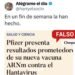 ¿Pfizer presentó una vacuna contra el hantavirus?